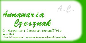 annamaria czesznak business card